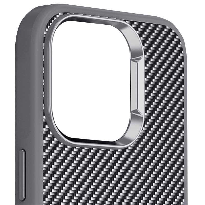 Чехол TPU+PC Carbon with MagSafe для Apple iPhone 13 (6.1")