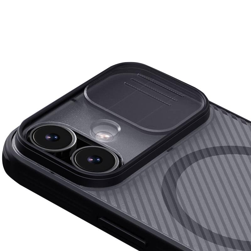 Карбоновая накладка Nillkin CamShield Pro Magnetic для Apple iPhone 17 (6.3")