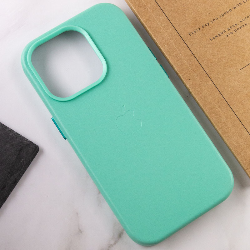 Кожаный чехол Leather Case (AA Plus) with MagSafe для Apple iPhone 14 Pro (6.1")