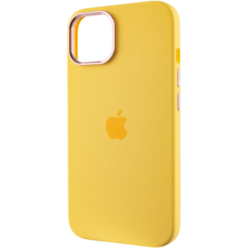 Чехол Silicone Case Metal Buttons (AA) для Apple iPhone 13 (6.1")