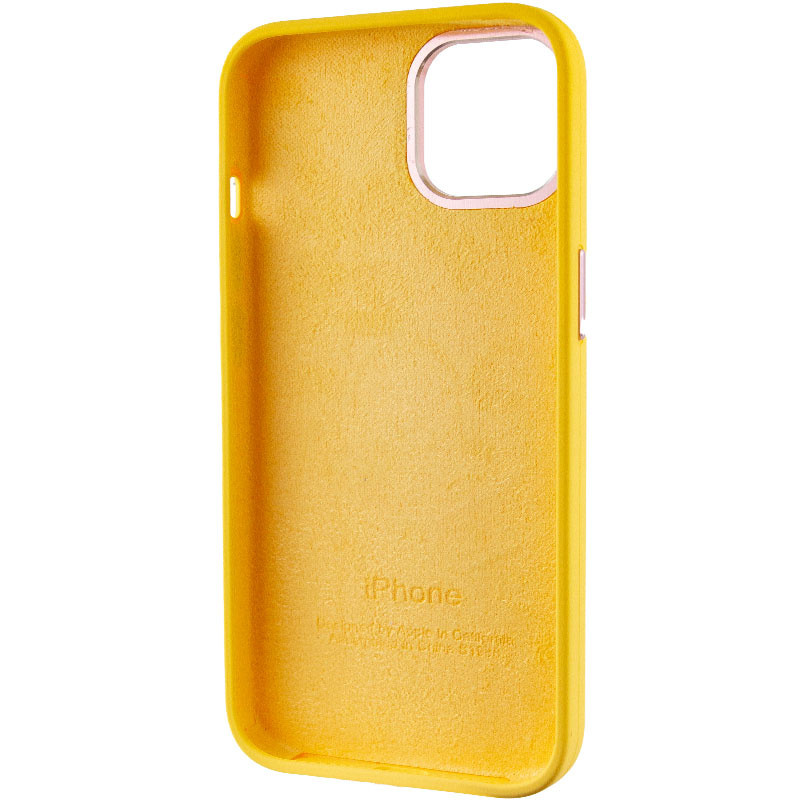 Чехол Silicone Case Metal Buttons (AA) для Apple iPhone 13 (6.1")