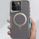 TPU+PC чехол Metal Buttons with MagSafe Carbon Ring для Apple iPhone 15 Pro (6.1")