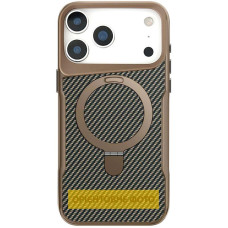 TPU+PC чехол Metal Buttons with MagSafe Carbon Ring для Apple iPhone 17 (6.3")