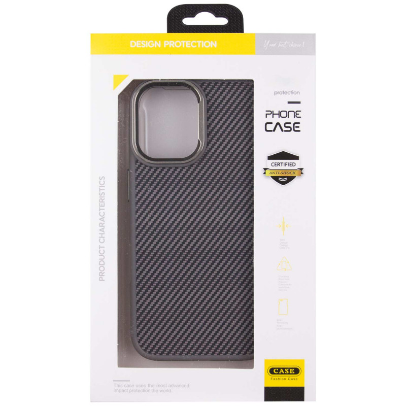 Чехол TPU+PC Carbon with MagSafe для Apple iPhone 16 (6.1")