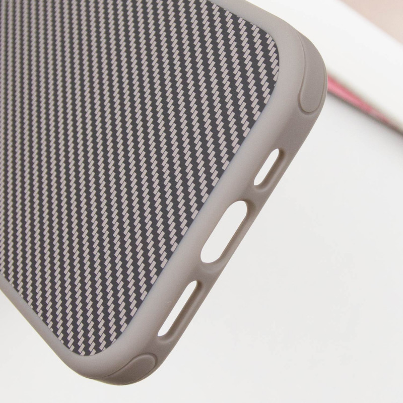 Чехол TPU+PC Carbon with MagSafe для Apple iPhone 16 (6.1")