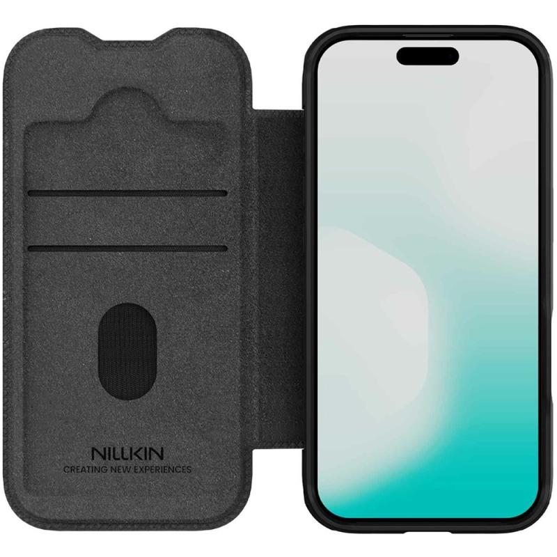 Кожаный чехол-книжка Nillkin Qin Pro Camshield для Apple iPhone 17 (6.3")