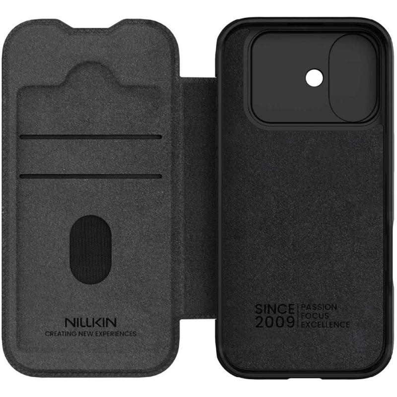Кожаный чехол-книжка Nillkin Qin Pro Camshield для Apple iPhone 17 (6.3")