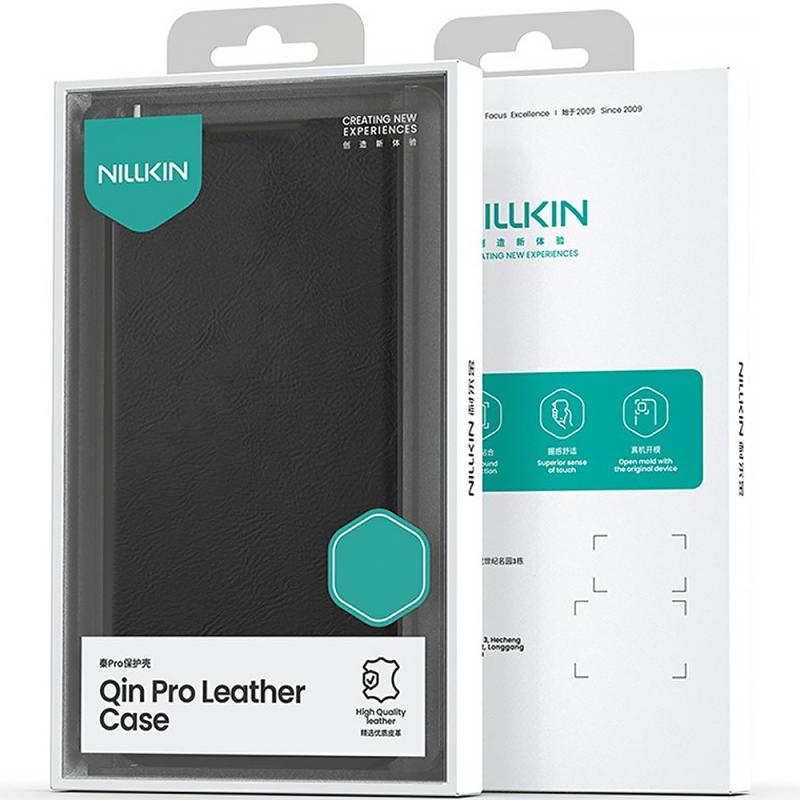Кожаный чехол-книжка Nillkin Qin Pro Camshield для Apple iPhone 17 (6.3")