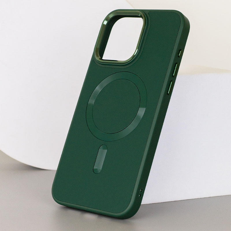 Кожаный чехол Bonbon Leather Metal Style with MagSafe для Apple iPhone 14 (6.1")