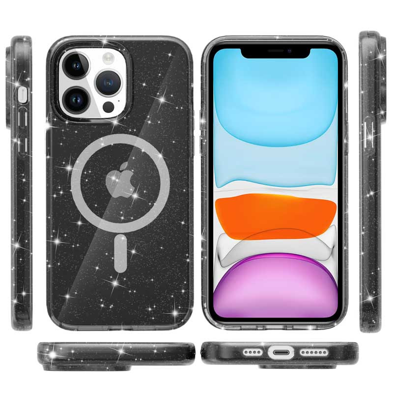 Чехол TPU Galaxy Sparkle (MagFit) для Apple iPhone 13 Pro Max (6.7")