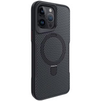 TPU+PC чехол Metal Buttons with MagSafe Carbon Ring для Apple iPhone 15 Pro Max (6.7")