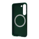 Чохол WAVE Carbon Case with Magnetic Ring Samsung Galaxy S23 Plus green