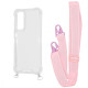 Чохол WAVE Clear Case with Strap Samsung Galaxy S23 FE pink sand