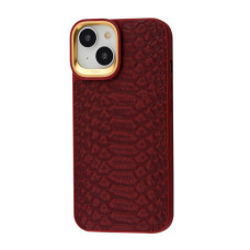 Чохол Kajsa Snake Pattern iPhone 13/14 burgundy