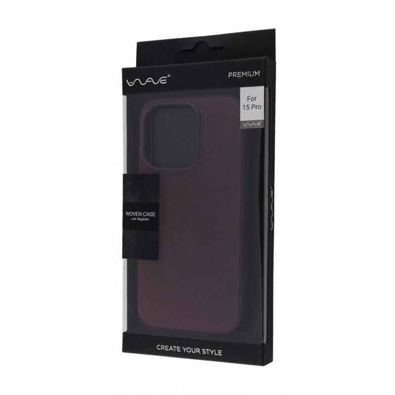 Чохол WAVE Premium Woven Case with Magnetic Ring iPhone 15 Pro taupe