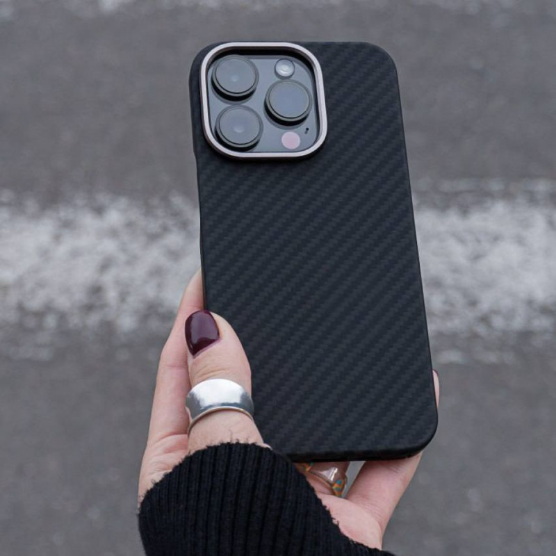 Чохол WAVE Premium Carbon Slim with Magnetic Ring Samsung Galaxy S24 Ultra black
