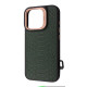 Чохол Kajsa Snake Pattern with Magnetic Ring iPhone 16 Pro Max olive