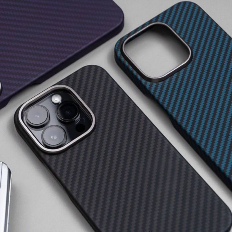 Чохол WAVE Premium Carbon Slim with Magnetic Ring Samsung Galaxy S24 Ultra black