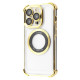 Чохол Glossy Case with Magnetic Ring iPhone 14 Pro gold