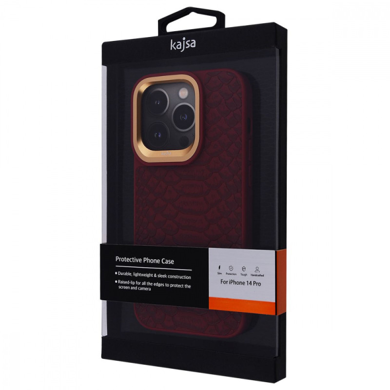 Чохол Kajsa Snake Pattern iPhone 14 Pro black