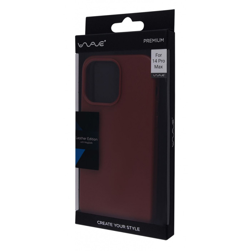 Чохол WAVE Premium Leather Edition Case with Magnetic Ring iPhone 14 Pro Max umber