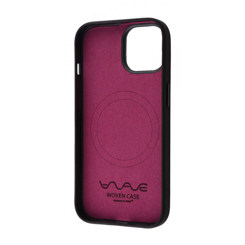 Чохол WAVE Premium Woven Case with Magnetic Ring iPhone 15 black