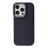 Чохол Kajsa Snake Pattern iPhone 14 Pro deep purple