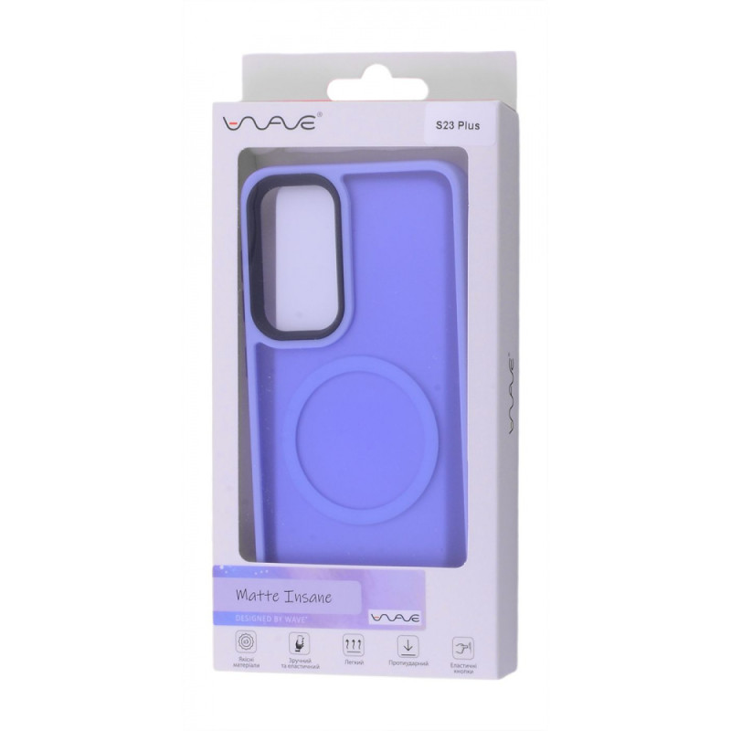 Чохол WAVE Matte Insane Case with Magnetic Ring Samsung Galaxy S23 Plus light purple