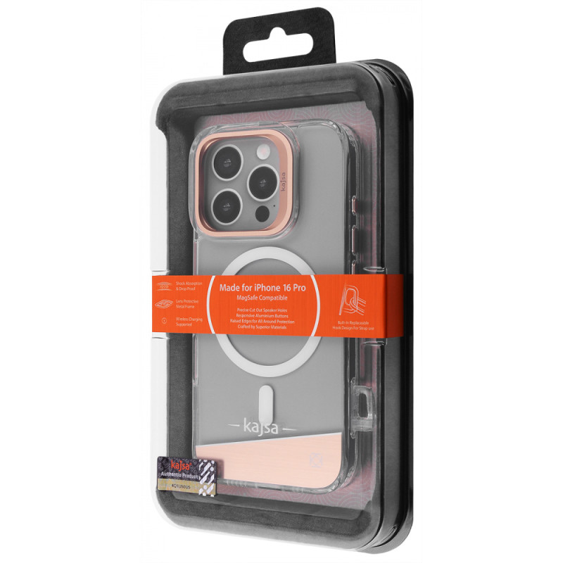 Чохол Kajsa Aluminium Shield with Magnetic Ring iPhone 16 Pro black smoke