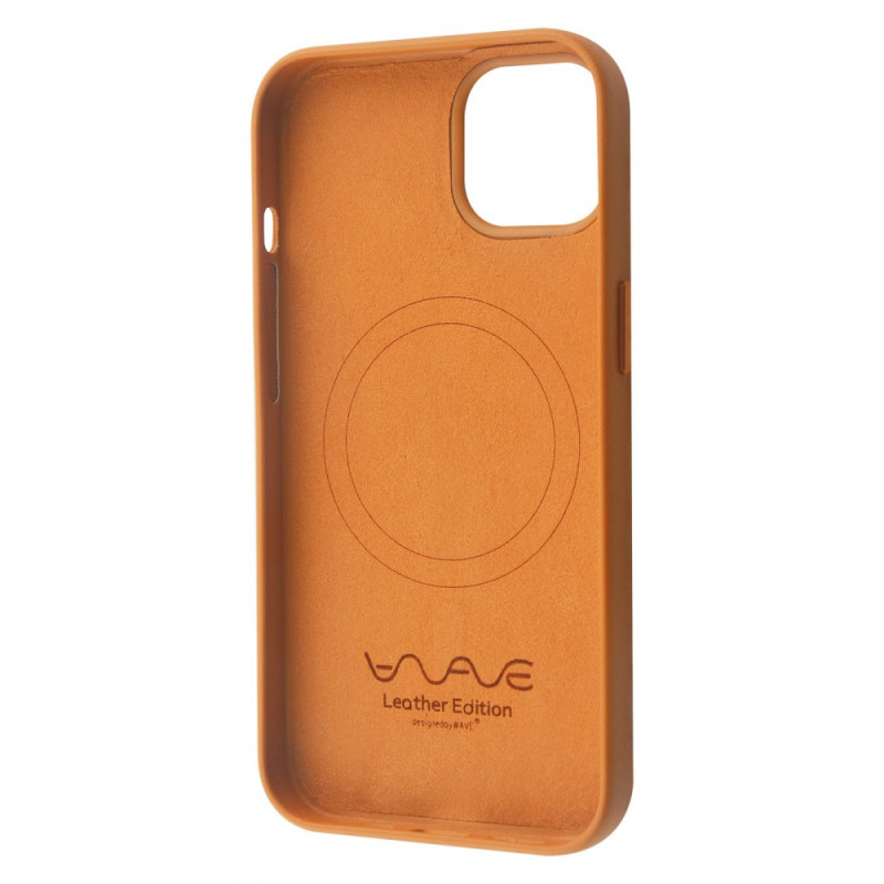 Чохол WAVE Premium Leather Edition Case with Magnetic Ring iPhone 13 orange