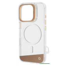 Чохол Kajsa Aluminium Shield with Magnetic Ring iPhone 16 Pro light gold