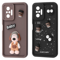 Чохол Pretty Things Case Xiaomi Redmi Note 10 Pro black/fluffy white