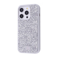 Чохол Bling World Rock Diamond (TPU) iPhone 15 Pro white titanium