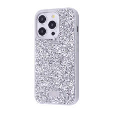 Чохол Bling World Rock Diamond (TPU) iPhone 15 Pro white titanium