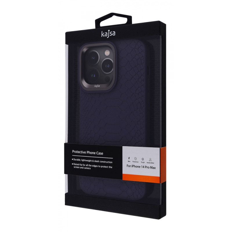 Чохол Kajsa Snake Pattern iPhone 14 Pro Max black