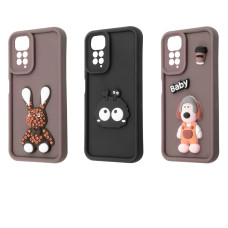 Чохол Pretty Things Case Xiaomi Redmi Note 11 4G/Redmi Note 11S black/fluffy white