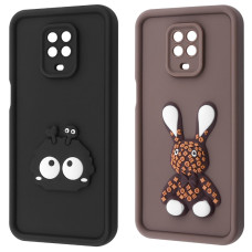 Чохол Pretty Things Case Xiaomi Redmi Note 9S/Note 9 Pro black/fluffy white