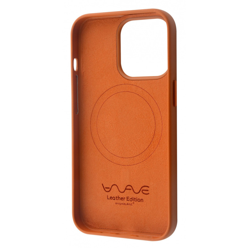 Чохол WAVE Premium Leather Edition Case with Magnetic Ring iPhone 13 Pro dark cherry