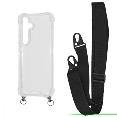Чохол WAVE Clear Case with Strap Samsung Galaxy S24 Plus black