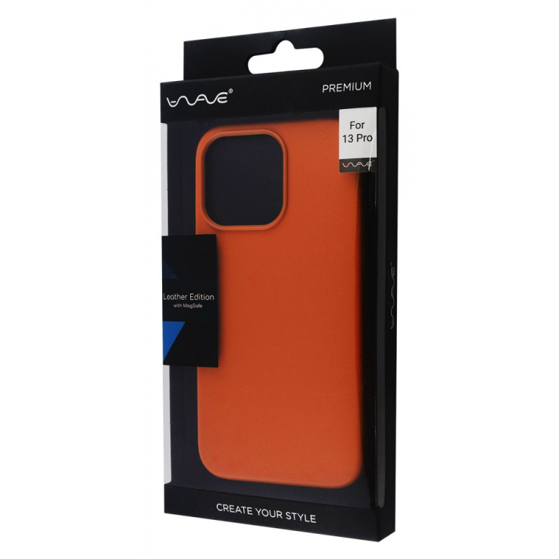 Чохол WAVE Premium Leather Edition Case with Magnetic Ring iPhone 13 Pro dark cherry