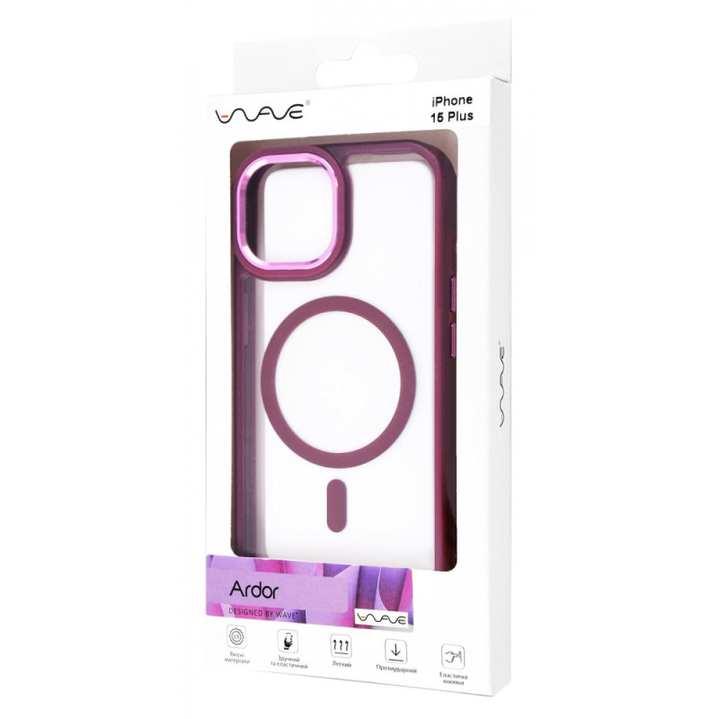 Чохол WAVE Ardor Case with Magnetic Ring iPhone 15 Plus deep purple