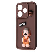 Чохол Pretty Things Case Xiaomi Redmi 13 4G/Poco M6 4G/Note 13R brown/baby
