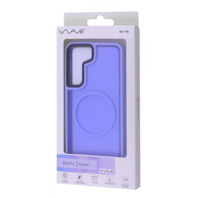 Чохол WAVE Matte Insane Case with Magnetic Ring Samsung Galaxy S21 FE (G990B) light purple