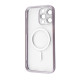 Чохол Metal Matte Case with Magnetic Ring iPhone 15 Pro Max white titanium