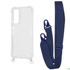 Чохол WAVE Clear Case with Strap Samsung Galaxy S23 FE midnight blue