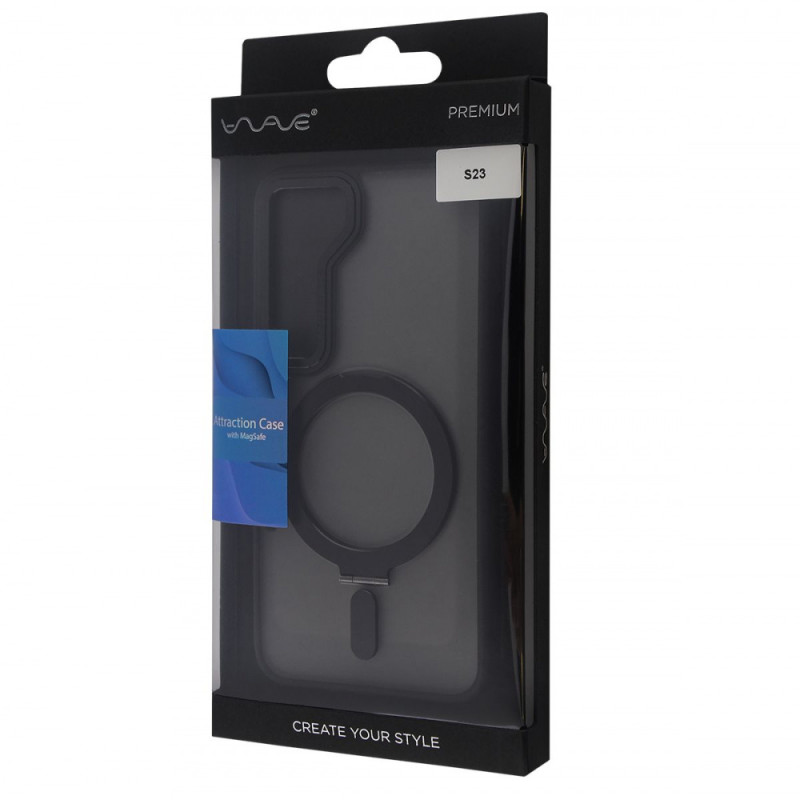 Чохол WAVE Attraction Case with Magnetic Ring Samsung Galaxy S23 black