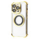 Чохол Glossy Case with Magnetic Ring iPhone 13 Pro gold