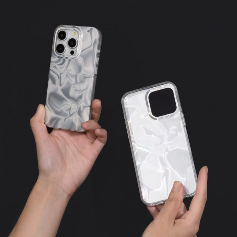 Чохол Halographic Glow Case iPhone 14 Pro Max silver