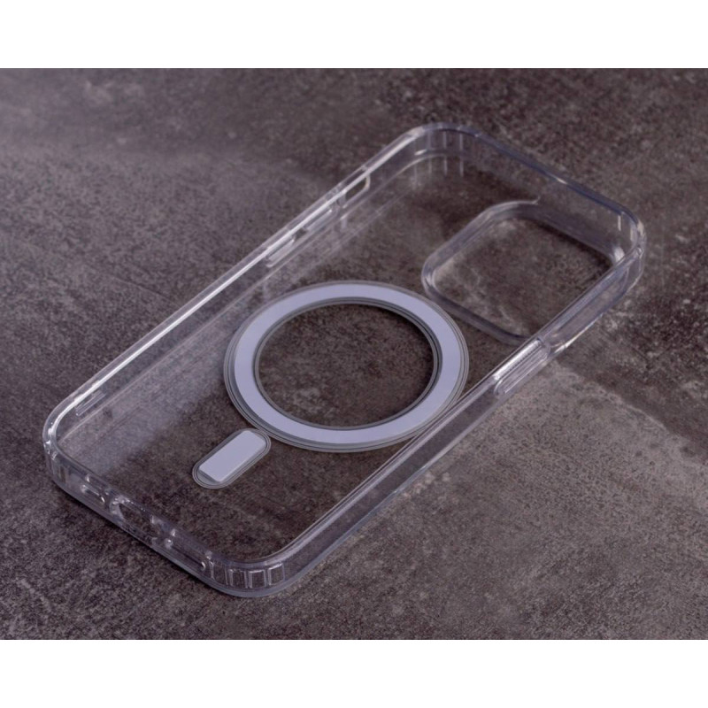 Силіконовий чохол MagSafe CLEAR для телефону iPhone 15 Plus прозорий
