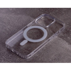 Силіконовий чохол MagSafe CLEAR для телефону iPhone 15 Plus прозорий